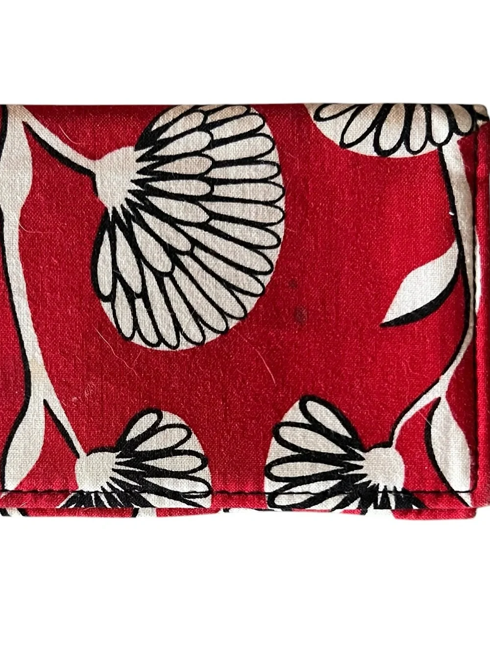 Vera Bradley Red Floral Checkbook Cover Wallet Organizer Cotton Retired Pattern - Picture 4 of 5